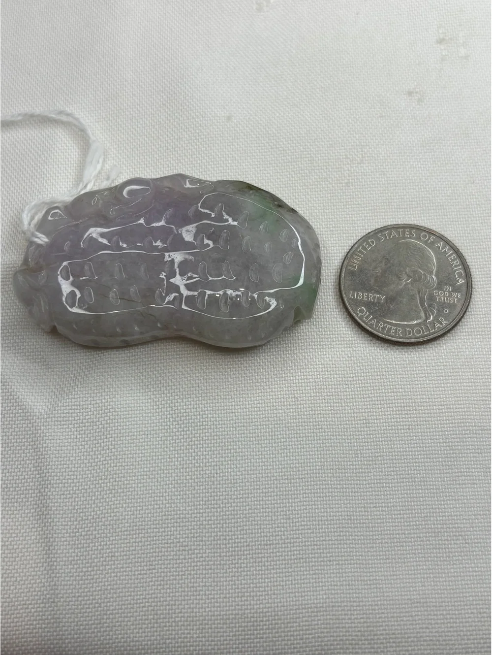 Lavender Jadeite Carved Pendant